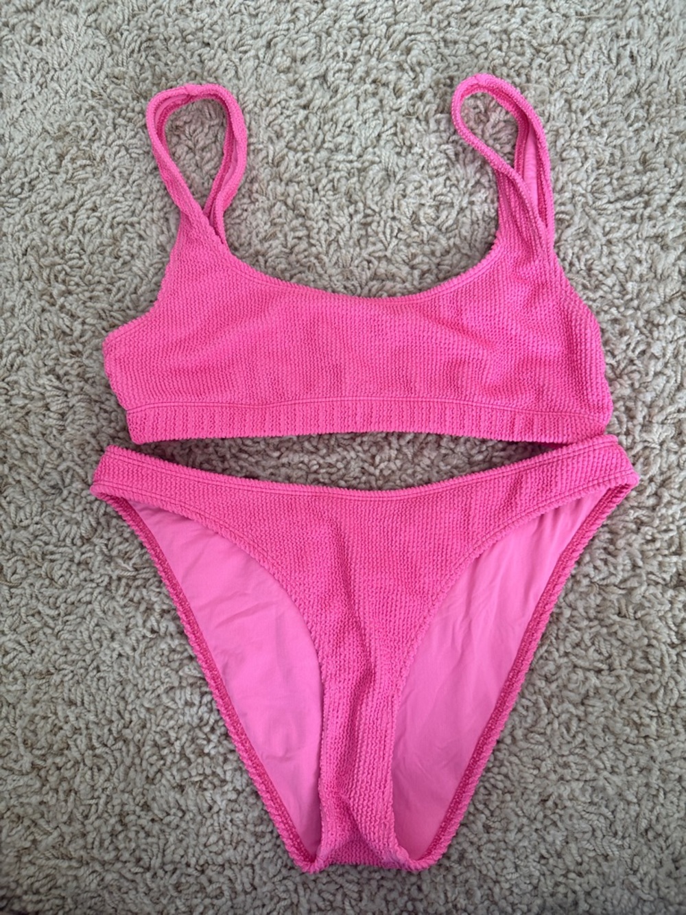 Good American Hot Pink Bikini set